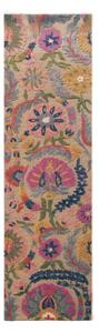 Passatoia in lana tessuta a mano 80x300 cm Amira Floral – Flair Rugs