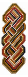 Passatoia in lana tessuta a mano 80x300 cm Lattice Shaped – Flair Rugs