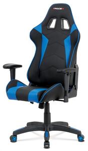 Sedia da ufficio Autronic KA-F03 BK - Pelle finta nera / tessuto nero