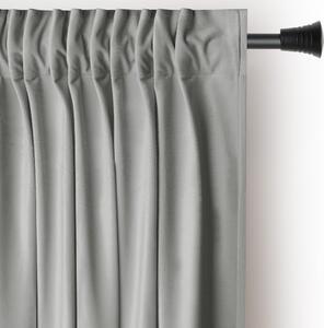 Tenda parzialmente oscurante grigio chiaro in velluto 140x270 cm Pleat – Restilo