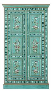 Armadietto verde in mango massiccio 87x152x38 cm Prem – Støraa