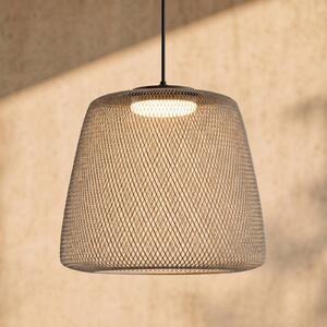 Lampada LED a sospensione Lucande Korvyn, grigio pietra, Ø 50 cm, dimmerabile Korvyn Lucande,, Alluminio / Grigio / Zincato, Metallo, Design