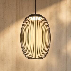 Lampada a sospensione da esterno LED Lucande Richi, nera, 40 cm, dimmerabile Richi Lucande,, Nero, Metallo, Moderno