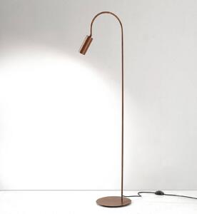 Cremasco Piantana 7539, legno brunito, ottone, GU10 7539, Legno scuro, Soggiorno / Sala da pranzo, Ottone, Moderno, Lampada da terra