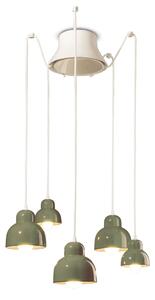 Ferroluce Decò Berimbau - 5-light suspension lamp C2606