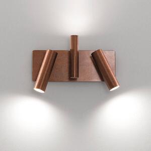 Cremasco Applique da parete 7542, dimmerabile, Legno scuro, Soggiorno / Sala da pranzo, Ottone, Moderno, Applique