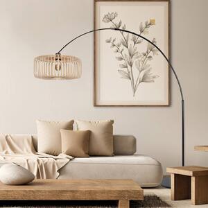 Steinhauer Lampada ad arco Sparkled Light, Nero, Soggiorno / Sala da pranzo, Metallo, Lampada da terra
