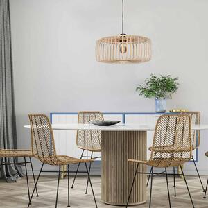 Steinhauer Lampada a sospensione Sparkled Light, dimmerabile, Nero, Soggiorno / Sala da pranzo, bambù, Lampada a sospensione