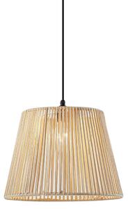 Lampada a sospensione da esterno nera con paralume in corda beige IP44 - Cava Jayla