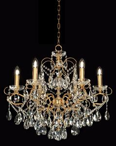 Arredoluce Luxury Crystal Lampadario 6 luci oro e cristallo - 737/6 Cromo