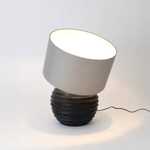Holländer Lampada da tavolo GIOACCHINO, Nero, Soggiorno / Sala da pranzo, Legno, Lampada da tavolo