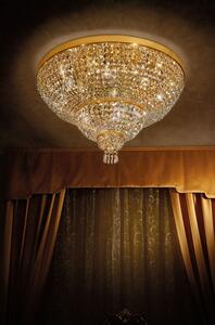 Plafoniera 15 luci oro e cristallo- 550/PL15 - Luxury Crystal - Arredo Luce