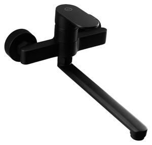 Rubinetto da cucina monocomando, modello Aquanello Casa, colore nero, con bocca di uscita da 25 cm, codice prodotto BL-1425-CS