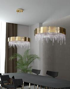 12-light chandelier gold and crystal - Mondrian - Castro Lighting