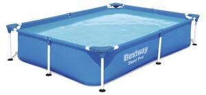 Piscina bassa rettangolare per bambini 221x150xh43 cm Steel Pro Frame Bestway 56401