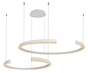 V-TAC VT-7914 Lampadario led a sospensione con 2 mezzaluna distanziate 48W in Metallo corpo Bianco 110*80*120cm 4000K Triac Dimmerabile - 14993