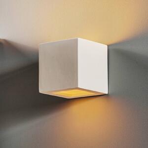 SOLLUX LIGHTING Applique Cube up/down di ceramica, bianco