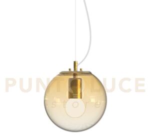 Mapa clear lampadario sospeso in vetro ambra sfumato d.20cm 1 luce