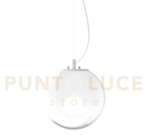 Mapa clear lampadario sospeso in vetro opale d.20cm 1 luce attacco e27