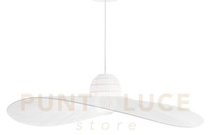 Madame lampadario sospeso in metallo 110cm bianco 1 luce attacco e27