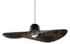 Madame lampadario sospeso in metallo 110cm nero 1 luce attacco e27