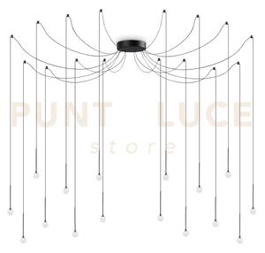 Lucciola lampadario a sospensione led 3000k 16w 1300 lm nero