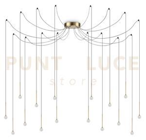 Lucciola lampadario a sospensione led 3000k 16w 1300 lm ottone