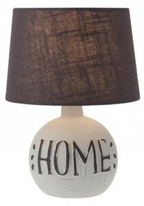 Lampada da tavolo 1 luce con paralume marrone - Home - Lucilla Giovane