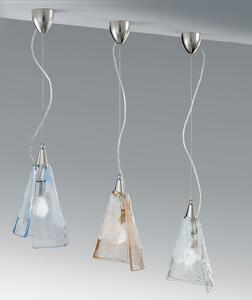 Sospensione 1 luce in vetro di Murano - 1134/20 - Vetrilamp Cristallo/ambra