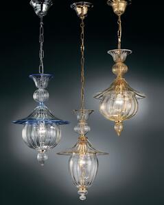 Sospensione 1 luce in vetro di Murano - 1031/38 - oro- Vetrilamp