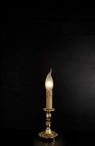 Lume 1 luce in fusione artistica di ottone - 12.224/1 - Gold Light And Crystal - Arredo Luce Argento anticato