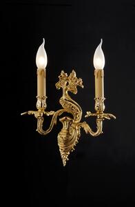 Applique 2 luci in fusione artistica - 12.602/2 - Gold light and Crystal - Arredoluce Oro 24 kt
