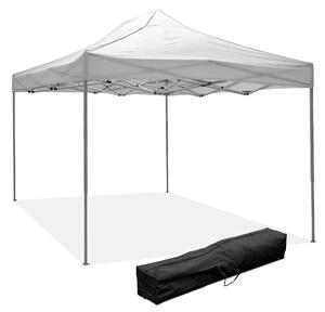 Gazebo richiudibile pieghevole 3 x 4,5 altezza totale 3 mt Mimetico ricoperto in PVC bloccabile in quattro altezze diverse impermeabile colore Bianco