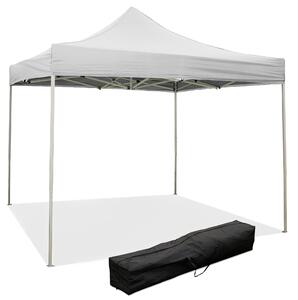 Gazebo richiudibile pieghevole 3 x 3 altezza totale 3 mt Mimetico ricoperto in PVC bloccabile in quattro altezze diverse impermeabile colore Bianco