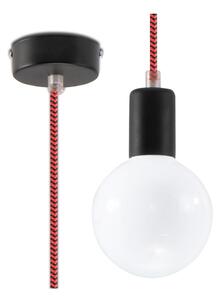 Lampadario a sospensione con filo EDISON 1xE27/60W/230V nero, rosso