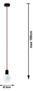 Lampadario a sospensione con filo EDISON 1xE27/60W/230V nero, rosso