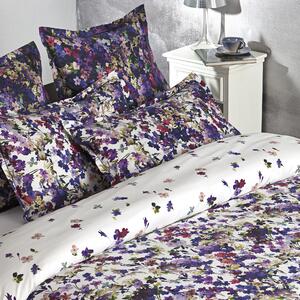 Copripiumino Con Federe In Percalle Villa Carlotta Matrimoniale - 255X255 + 2 Federe50X80 Emporium Floreale Blu Caleffi