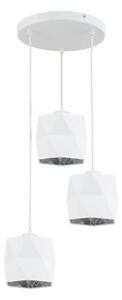 Lampadario su filo SIRO 3xE27/15W/230V bianco/argento