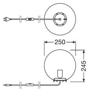 Ledvance - Lampada da tavolo BUBBLE 1xE27/40W/230V rosa
