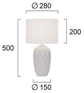 Lampada da tavolo PINEAPLE 1xE27/40W/230V bianca