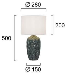 Lampada da tavolo PINEAPLE 1xE27/40W/230V bianco/verde