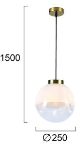 Lampadario a cavo VANA 1xE27/40W/230V bianco/oro