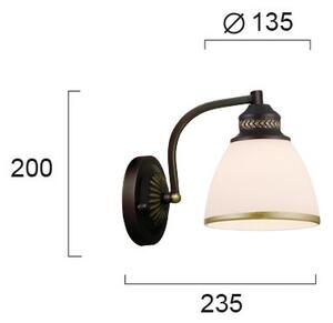 Lampada da parete CLAIR 1xE27/40W/230V marrone/oro