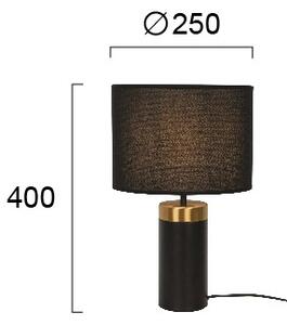 Lampada da tavolo LUCIANO 1xE27/40W/230V nero/oro