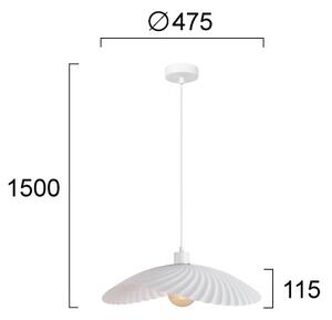 Lampadario a sospensione su cavo DANCE 1xE27/40W/230V bianco