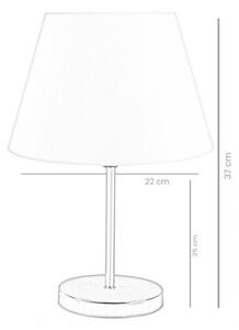 Lampada Da Tavolo 22x37 Cm Design Moderno 60W Oro E Crema Abat Jour