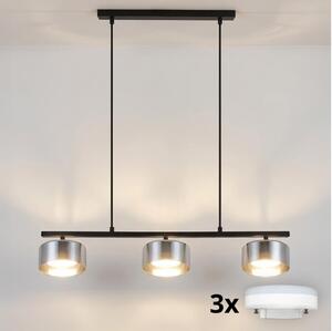 Brilagi - Lampadario LED RGB dimmerabile AURA LUX 3xGX53/14W/230V Wi-Fi Tuya nero/fumé