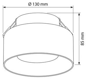 BRILAGI-LED AURA LUX plafoniera RGB dimmerabile per controsoffitto 1xGX53/14W/230V Wi-Fi Tuya nero/fumé