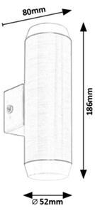 Rabalux 8939 - Applique a LED da esterno CATANIA 2xLED/4W/230V IP44 bronzo