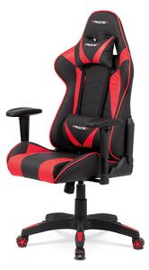 Autronic Sedia da ufficio KA-F03 RED - Pelle finta rossa / tessuto nero